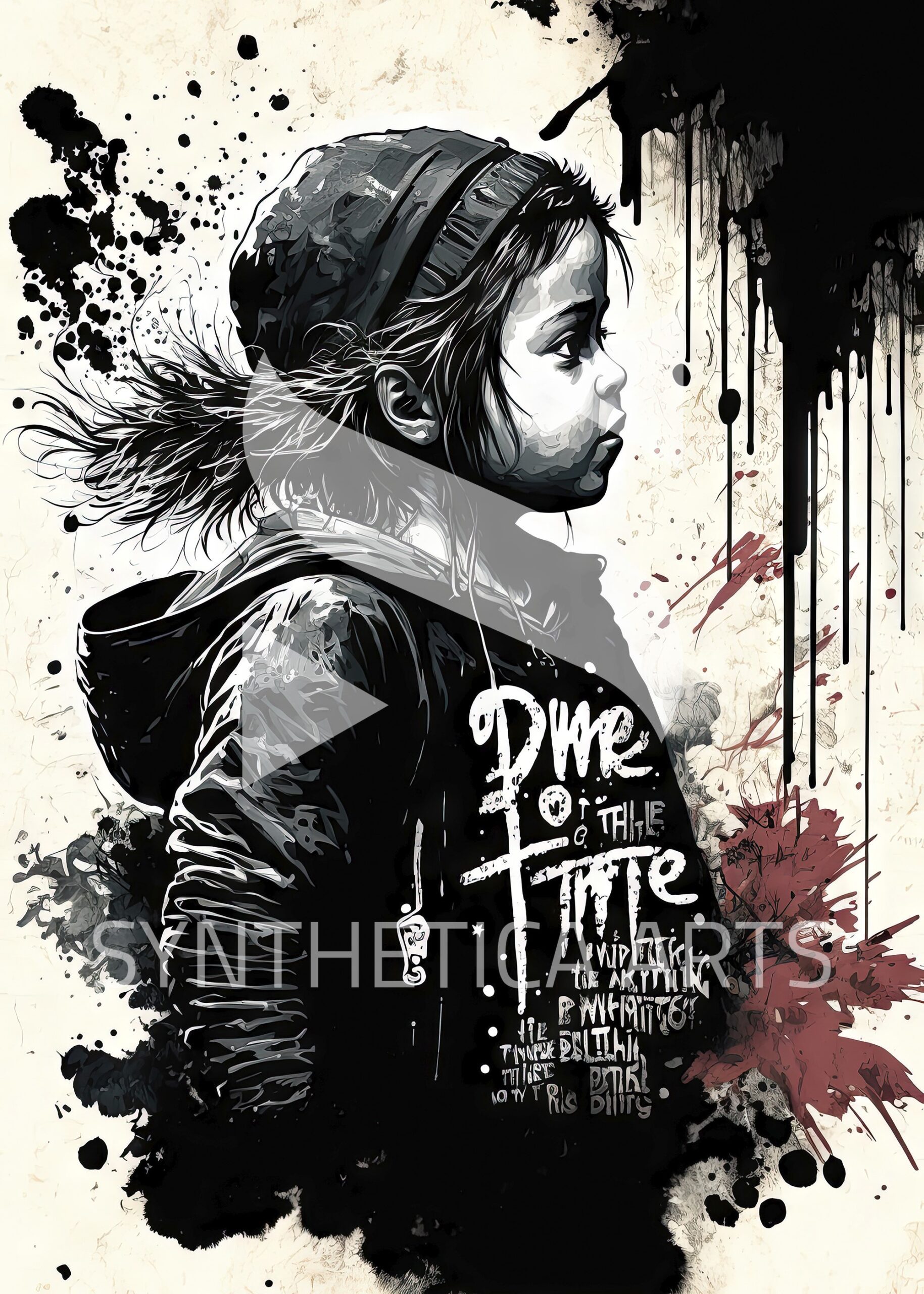 Hooded street kid digital painting