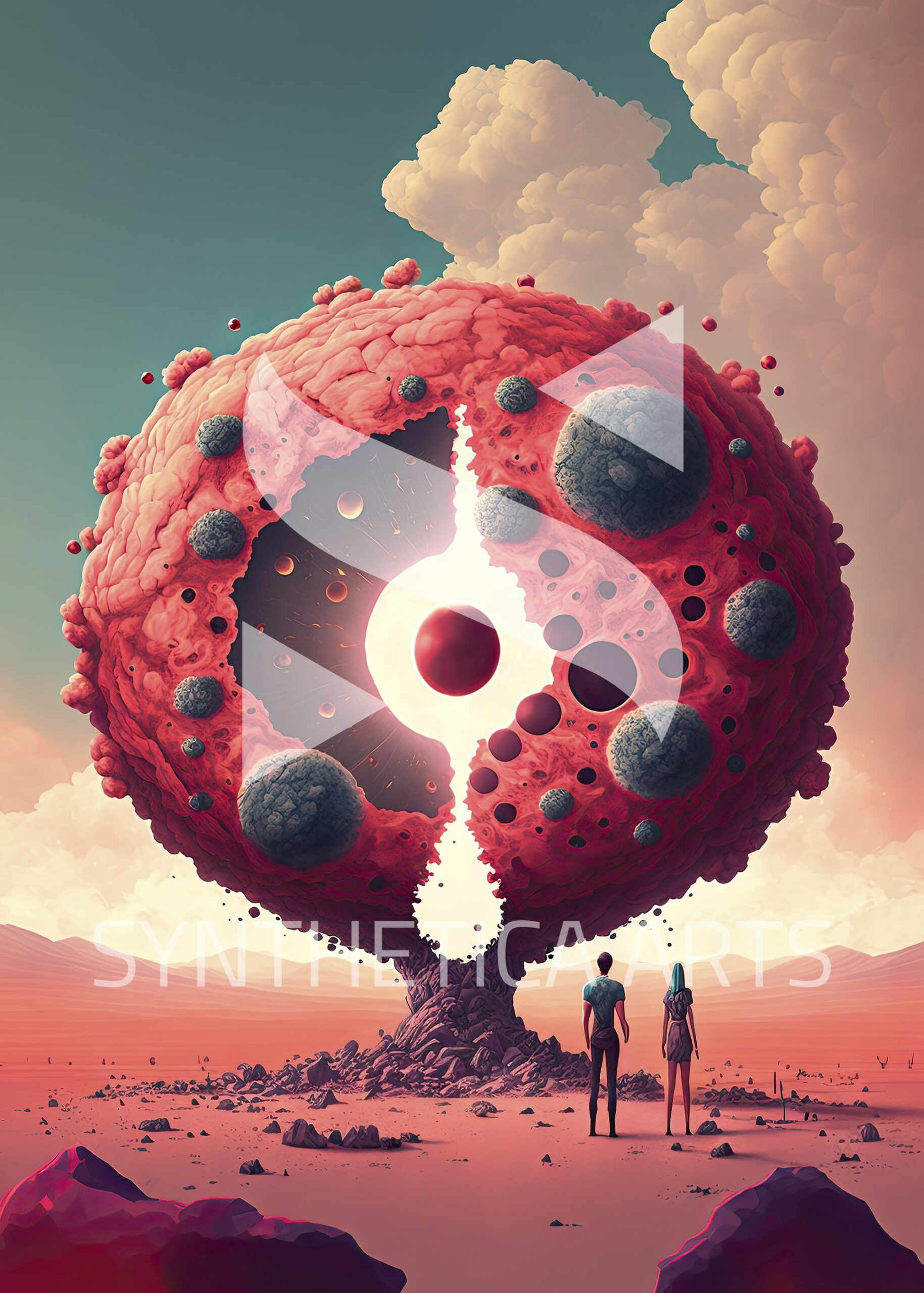 Tree of Life with a Virus digital painting